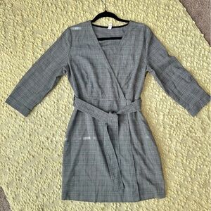 Mango Black and White Checkered Dress